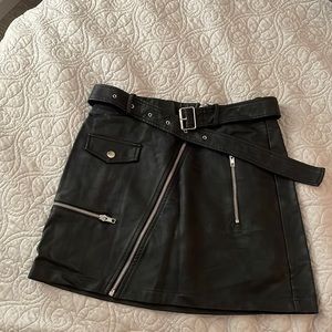 Vegan leather skirt
